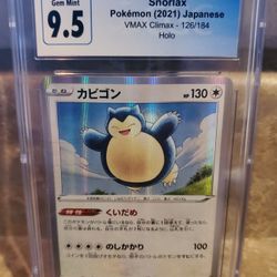 2021 Pokemon Japanese SNORLAX Holo 126/184 VMAX Climax  CGC 9.5