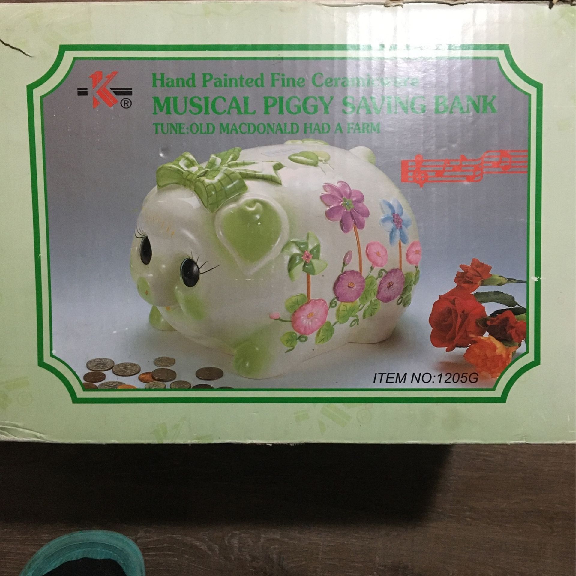 Large Vintage Ceramic Musical Bank
