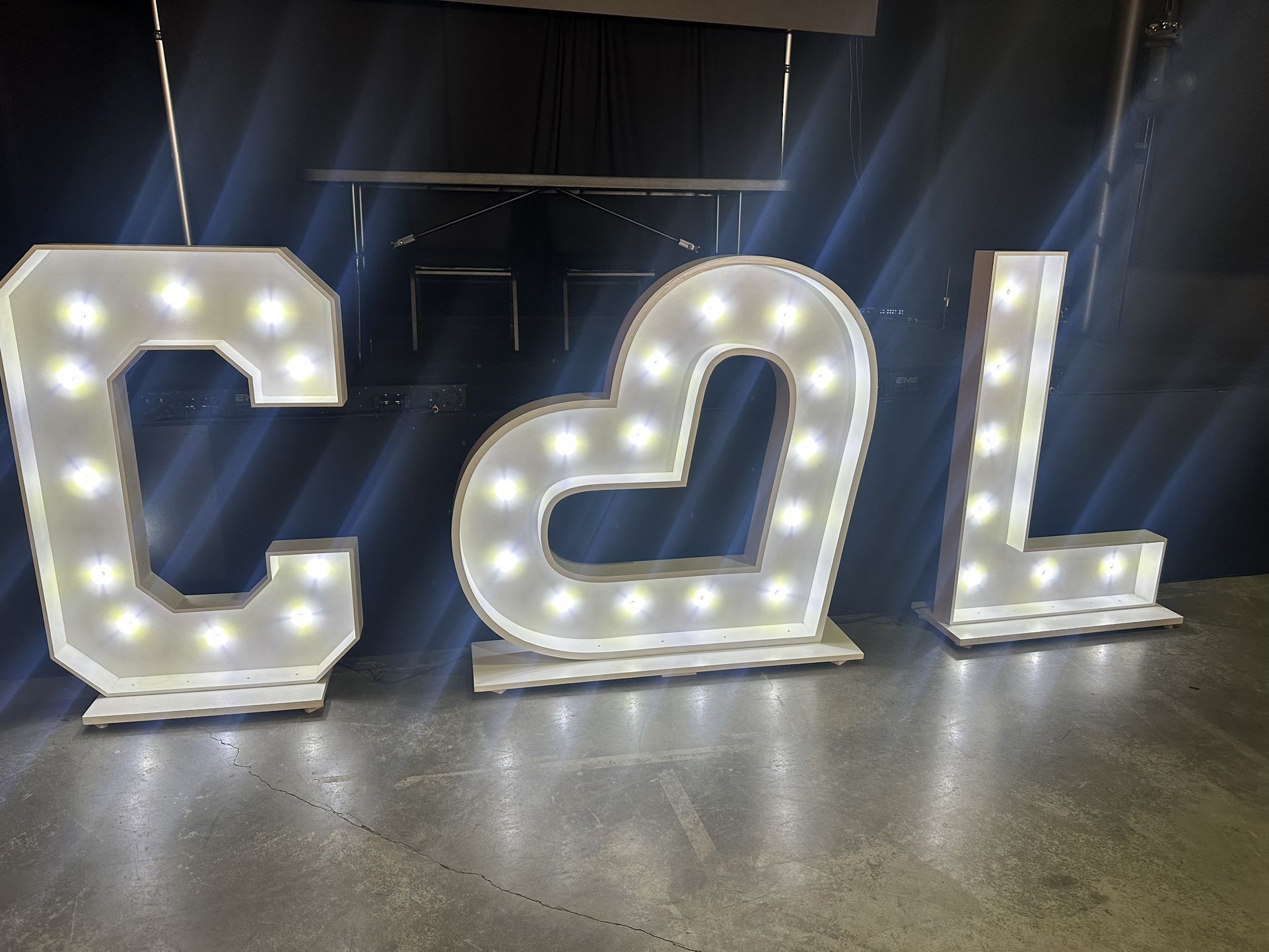 Wooden Light Up Letters 4ft Tall Each Letter /symbol  $40 