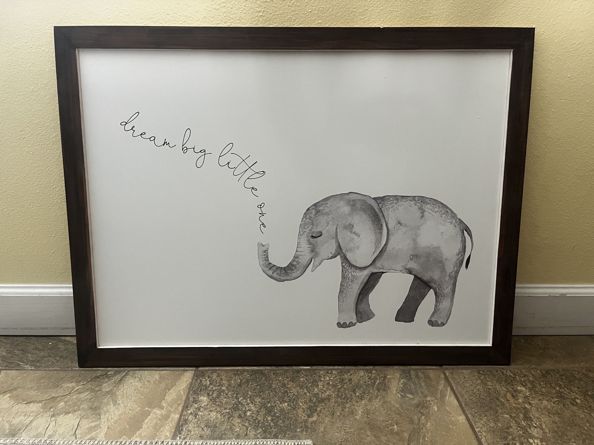 Baby Nursery/ Toddler Canvas Elephant Artwork
