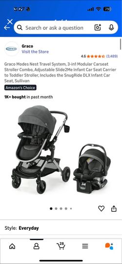 Grace car seat/stroller combo