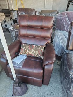 Recliner chairs brown leather