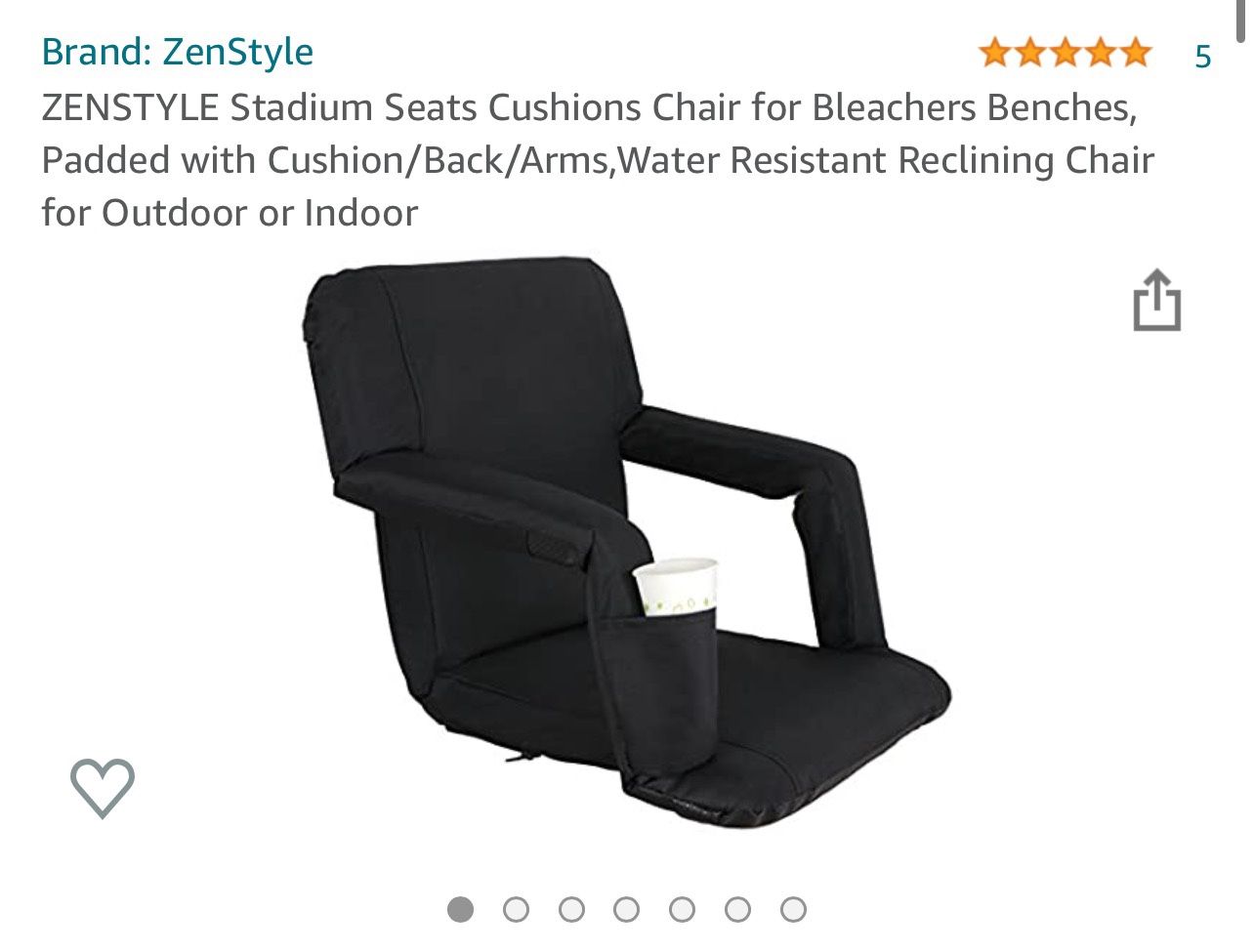 Padded Reclining Stadium Chair