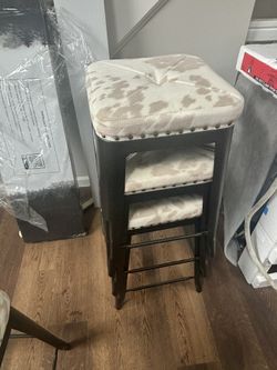 Cow Print Bar Stools