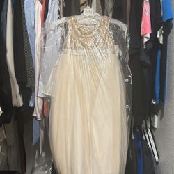 Flower Girl Dress-Gold And Ivory