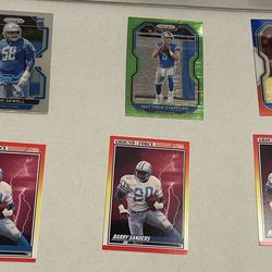 Detroit Lions football card lot/buy singles NO SHIPING everything comes sleeved and Toploaded
