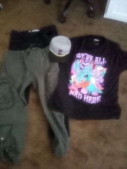 Mixed Clothing Lot – Tee, Cargo Pants, Hat