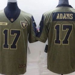 Raiders Adams #17 Stitched Jersey Salute to Service size large 