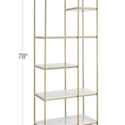 2 Estelle Brass and marble bookshelves for Sale in Los Angeles CA