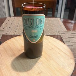 Wine Bottle Candle- Coast Road Collection 