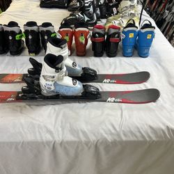 K2 Kids Ski Package With Boots And Bindings 