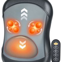 “New”Shiatsu Back Massagers/heat & Up And Down Rolling Massage