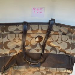 brown coach bag