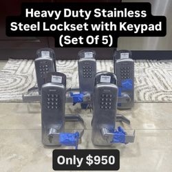 Heavy Duty Stainless Steel Lockset With Keypad (Set Of 5) 