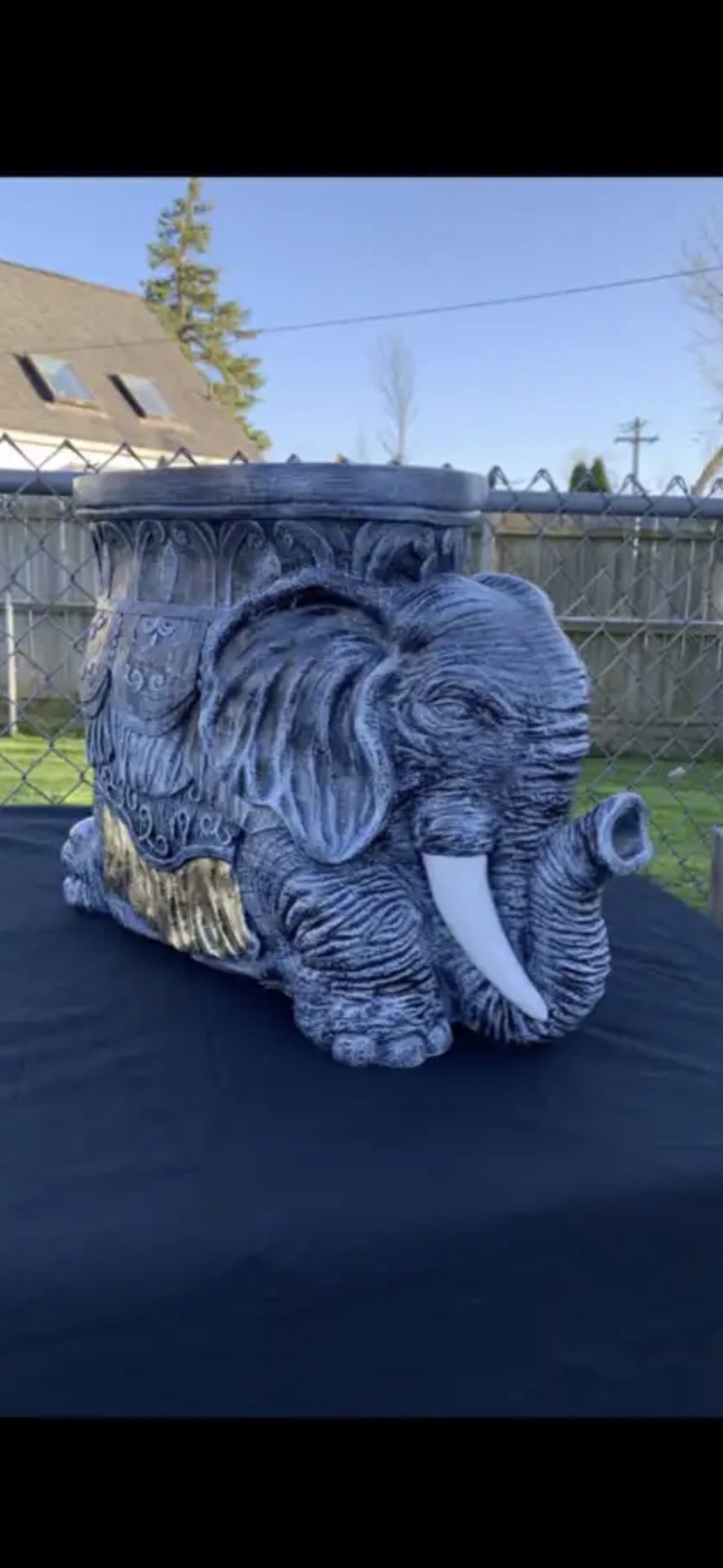 Large Elephant Floor Table