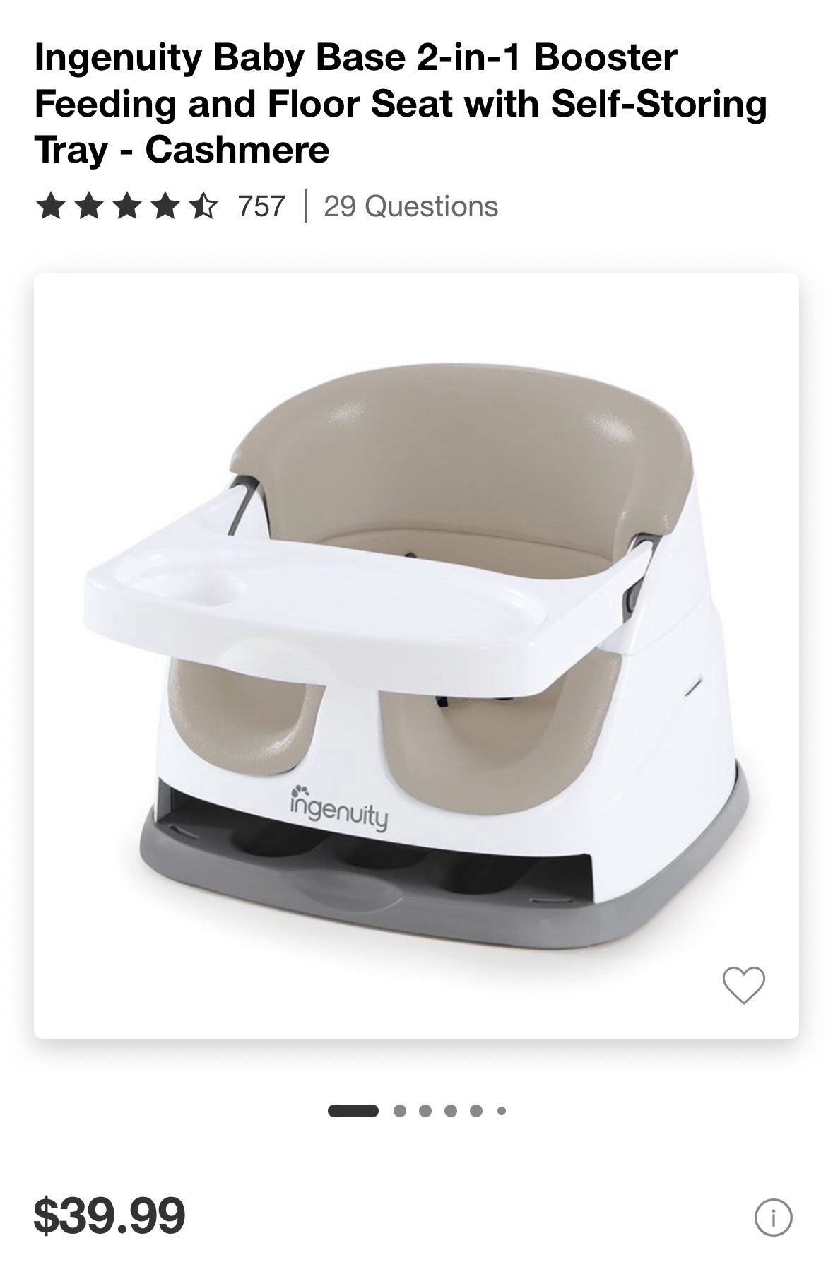Ingenuity Baby Booster