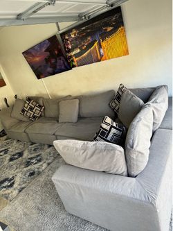 * Like New * Gray Cloud sectional sofa ( Free Delivery )