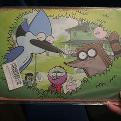 Brand new Regular Show metal tin wall sign, 8×12 inches