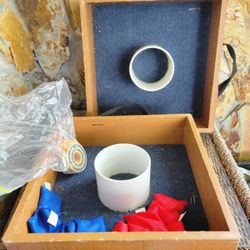 Yard Toss Washers/ Bag Game in portable hinged case