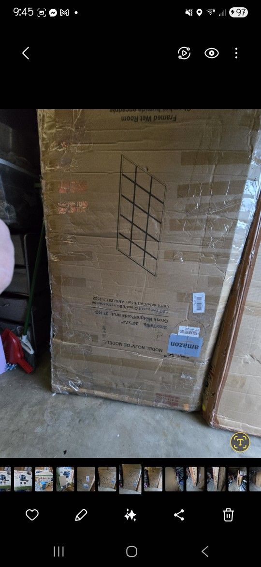 Framed Wet Room Glass Panel
