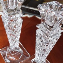 24% Crystal Lead. Candlestick Holders. Mint Condition. 