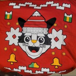 LEGO Adults Christmas Cat Sweatshirt - Red