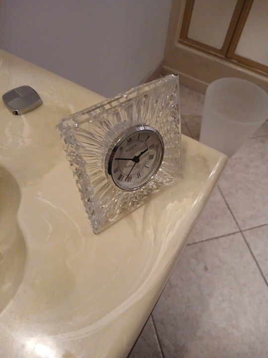 Vintage Waterford Crystal 5 Inches By 5 Inches. Quartz Movement