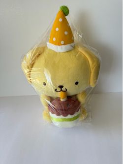 NEW Sanrio Pompompurin Birthday Cake licensed plush doll.