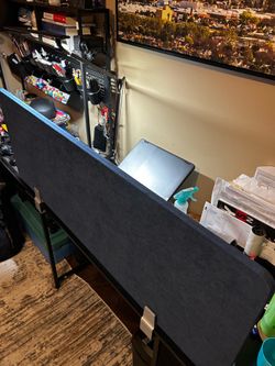 Navy blue 4 ft fabric office divider/panel