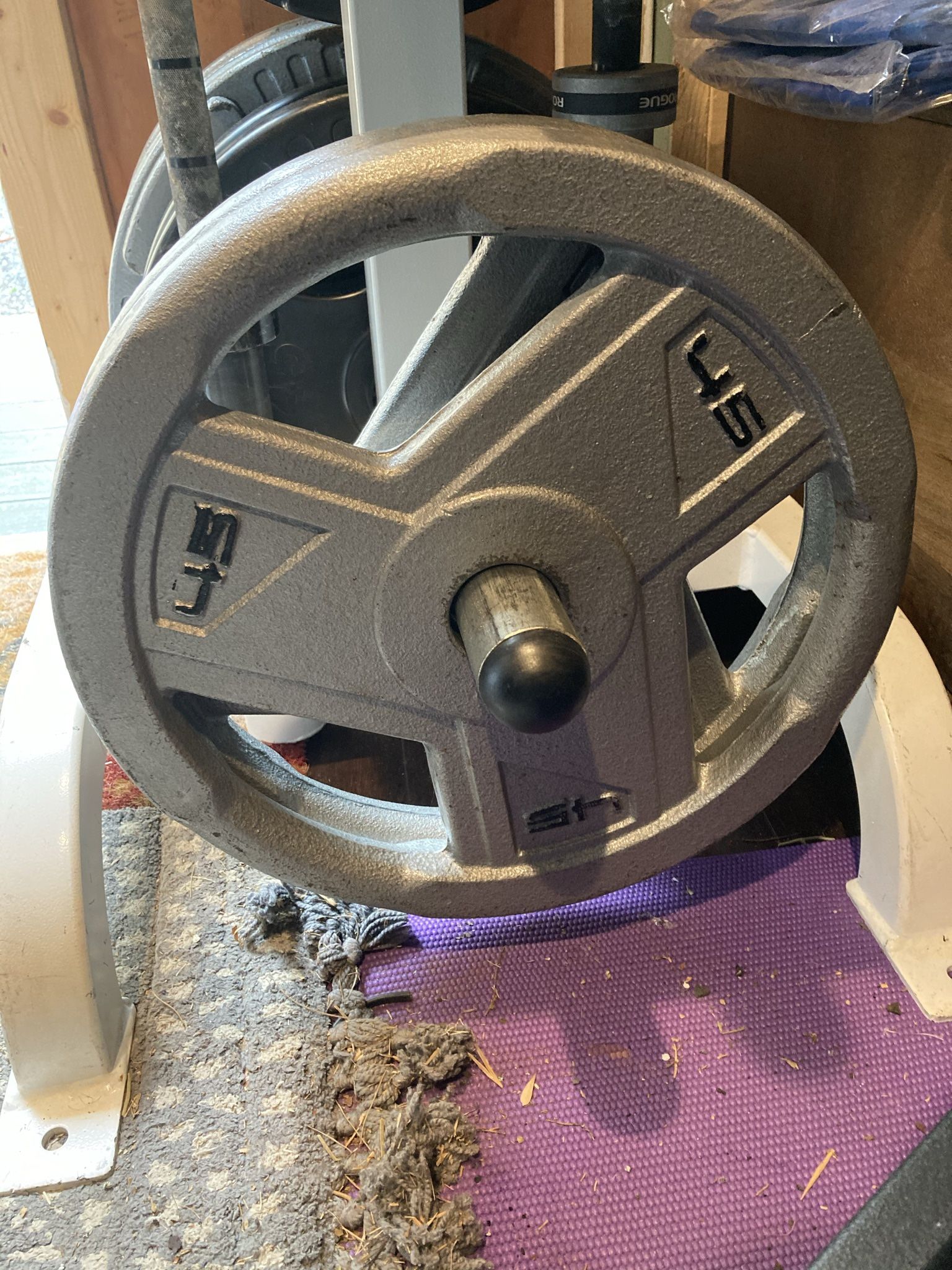 265 Lb Steel Olympic Grip Weight Plate Set