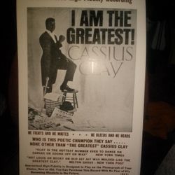 Muhammad Ali cardboard poster about 22x14 in.