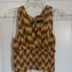 Brand New Retro Halter Cropped Top Size Small Juniors 