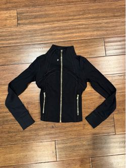 Lululemon Define Cropped Jacket with Gold Zippers