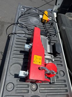 Electric Wire Rope Hoist Winch w/ Wired Pendant Pushbutton Control