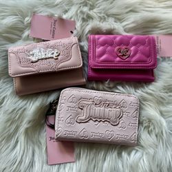 Juicy Couture Pink Wallets. $16 Each. NEW