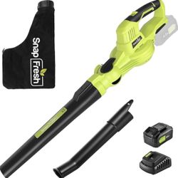 Cordless Blower & Vacuum - 2 in 1 Electric Blower with 4.0Ah Battery & 2h Fast Charger, 20V Handheld Vacuum Sweeper with Bag for Small Trash, Car, Dus