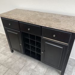 Marble Top Wine Cabinet 