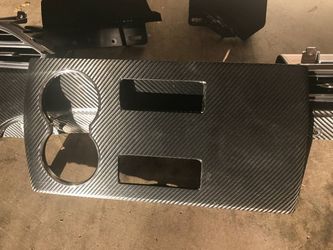 Tesla model s dash and center arm trims carbon fiber wrap