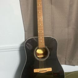 Black Acoustic Guitar 