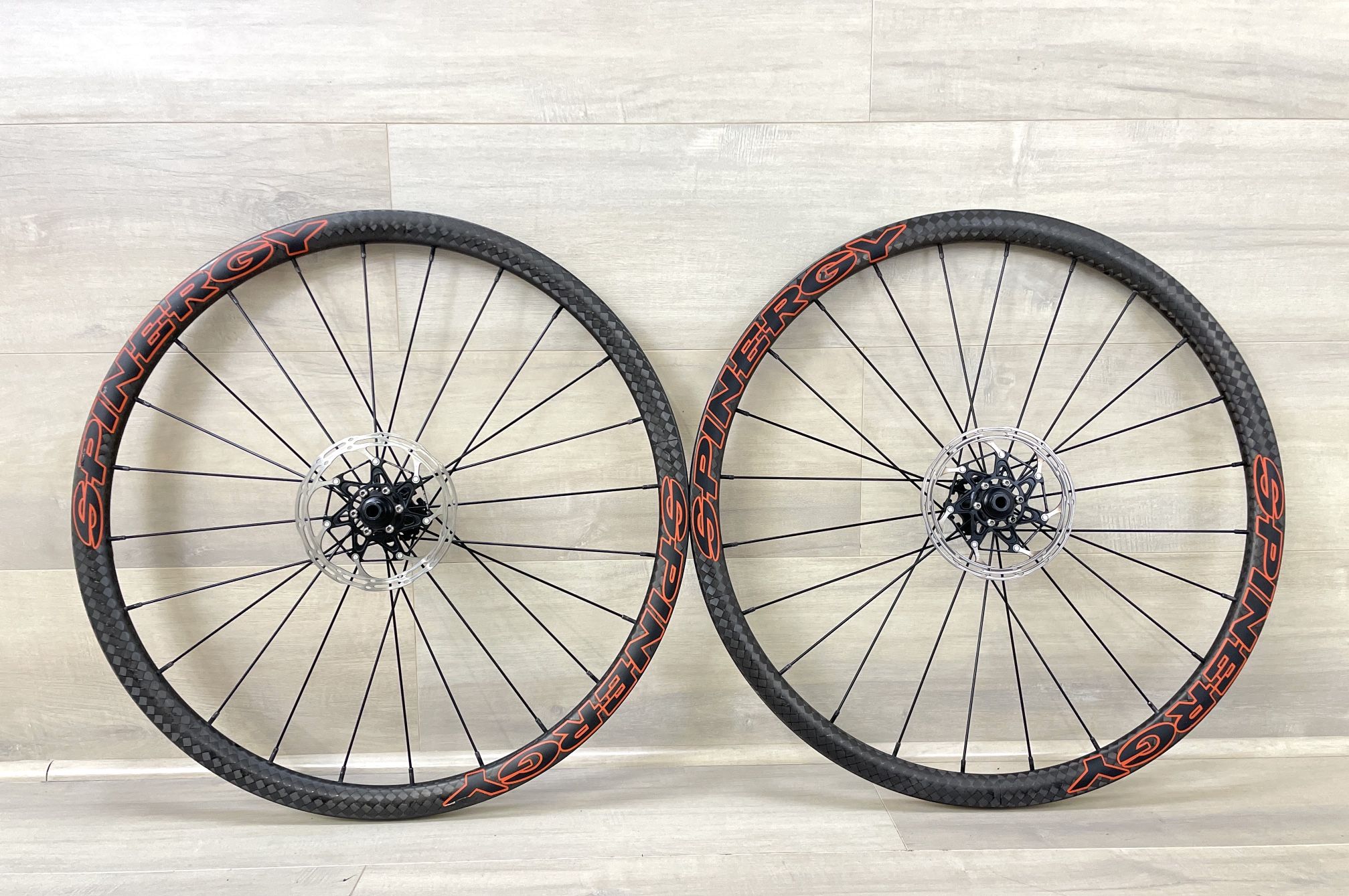Spinergy carbon wheels road/gravel disc with rotors