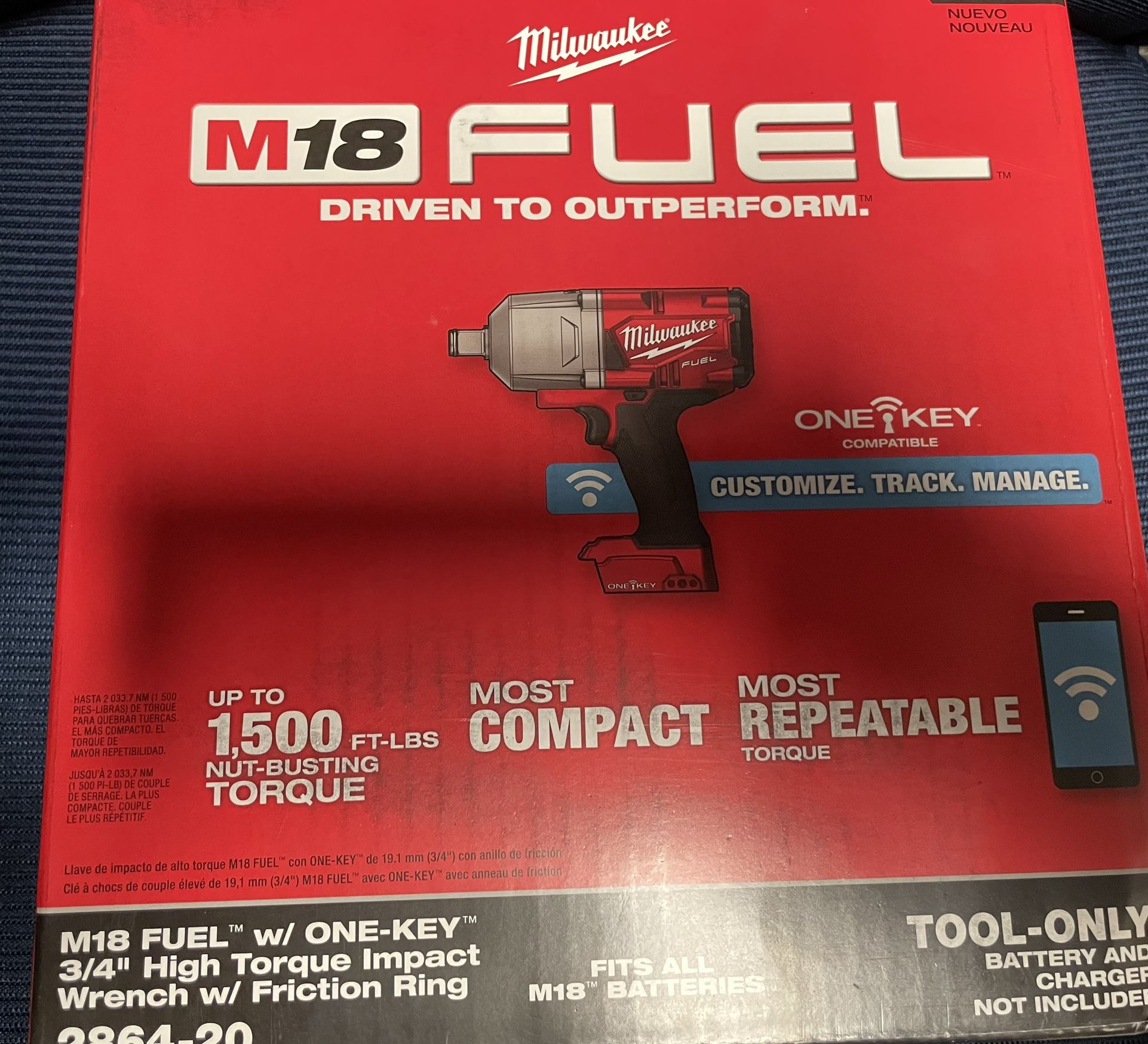 Milwaukee 3/4” High Torque Impact Wrench M 18-Tool Only