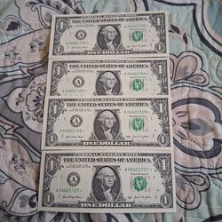 Star note 1 dollar bills