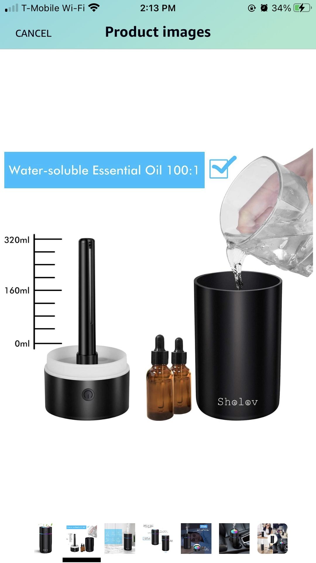 Portable Car Humidifier 320ml Mini Humidifier