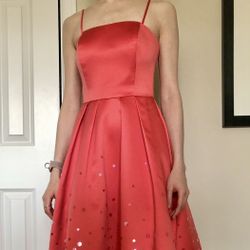 Coral Homecoming Dress, Size 2