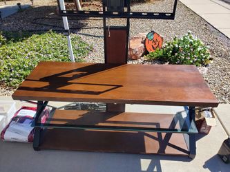 Wood and Glass TV Stand - near Val Vista and Elliot