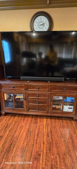 Stand Console  Dresser 70" Inch  Solid Wood