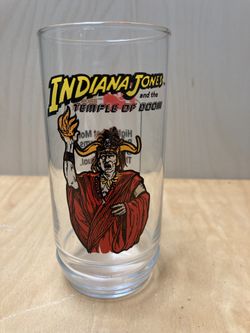 Vintage 1984 Indiana Jones and the Temple of Doom 7 Up Collectors Drinking Glass