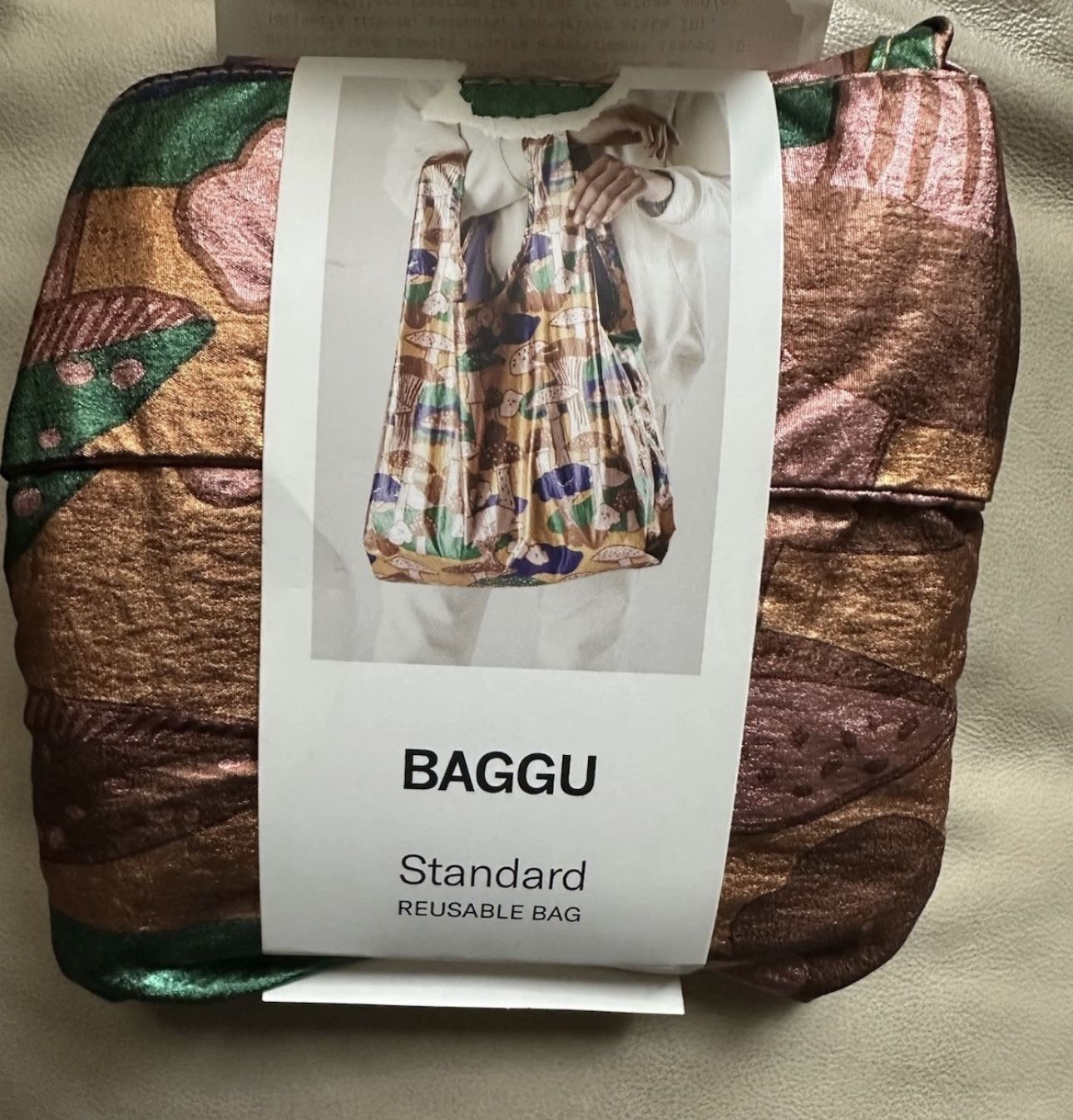 NWT Baggu Standard Metallic Reusable Tote Bag