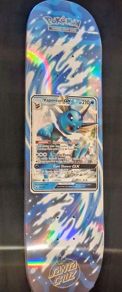 Santa Cruz x Pokémon Vaporeon GX Skateboard Deck