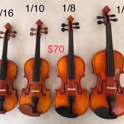 New Solid Wood Kids Size Violin $70